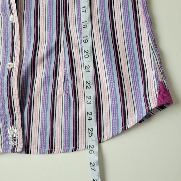 Robert Graham Striped Button Down Shirt Long Sleeve M - Picture 10 of 12